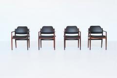 Arne Vodder Arne Vodder armchairs model 62A in rosewood Sibast Mobler Denmark 1960 Back - 3713414