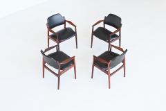 Arne Vodder Arne Vodder armchairs model 62A in rosewood Sibast Mobler Denmark 1960 Back - 3713420