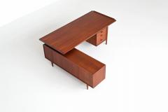 Arne Vodder Arne Vodder executive desk and return in teak Sibast Denmark 1960 - 4011922