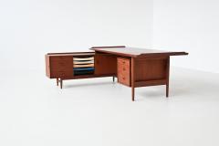 Arne Vodder Arne Vodder executive desk and return in teak Sibast Denmark 1960 - 4011923