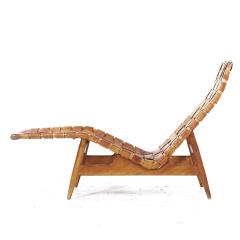 Arne Vodder Arne Vodder for Bovirke Patinated Leather Chaise Longue - 3839457