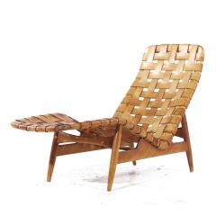 Arne Vodder Arne Vodder for Bovirke Patinated Leather Chaise Longue - 3839458