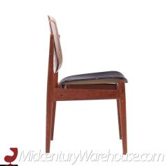 Arne Vodder Arne Vodder for Charles France Eric Daverkosen Teak and Cane Dining Chairs - 3683977