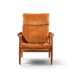 Arne Vodder Arne Vodder for France Daverkosen FD164 Danish Teak Reclining Lounge Chair - 4756585