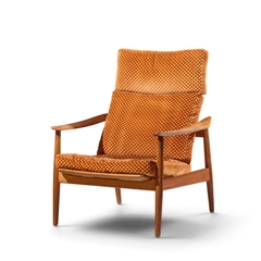 Arne Vodder Arne Vodder for France Daverkosen FD164 Danish Teak Reclining Lounge Chair - 4756587