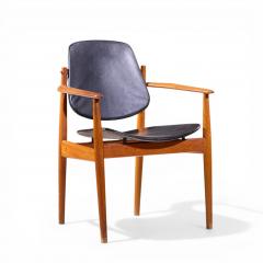 Arne Vodder Arne Vodder for France Son FD 184 Mid Century Danish Teak Dining Chairs Pair - 4551666
