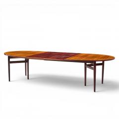 Arne Vodder Arne Vodder for Sibast Danish Rosewood Expanding Oval Dining Table with 2 Leaves - 4569346