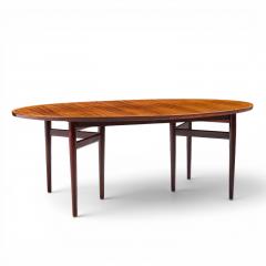 Arne Vodder Arne Vodder for Sibast Danish Rosewood Expanding Oval Dining Table with 2 Leaves - 4569348