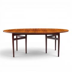Arne Vodder Arne Vodder for Sibast Danish Rosewood Expanding Oval Dining Table with 2 Leaves - 4569350