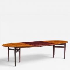 Arne Vodder Arne Vodder for Sibast Danish Rosewood Expanding Oval Dining Table with 2 Leaves - 4569689