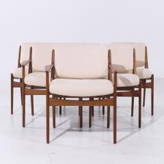 Arne Vodder Arne Vodder for Sibast Elle Ella MCM Teak Side and Captain Chairs Set of 6 - 4051480