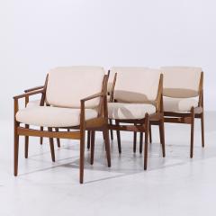 Arne Vodder Arne Vodder for Sibast Elle Ella MCM Teak Side and Captain Chairs Set of 6 - 4051482