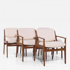 Arne Vodder Arne Vodder for Sibast Elle Ella MCM Teak Side and Captain Chairs Set of 6 - 4055388