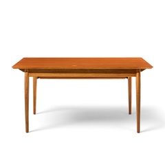 Arne Vodder Arne Vodder for Sibast Mid Century Danish Teak Dining Table with 2 Leaves - 4751867