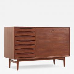 Arne Vodder Arne Vodder for Sibast Mid Century Danish Teak Drop Front Bar Credenza - 3506084