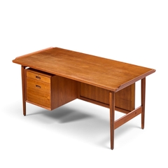 Arne Vodder Arne Vodder for Sibast Mid Century Danish Teak Executive Desk - 4774257