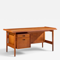 Arne Vodder Arne Vodder for Sibast Mid Century Danish Teak Executive Desk - 4776710