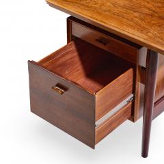 Arne Vodder Arne Vodder for Sibast Model 207 Mid Century Brazilian Rosewood Executive Desk - 4562434