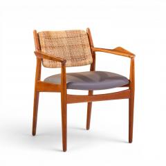 Arne Vodder Arne Vodder for Sibast Model 51 Danish Teak and Cane Dining Chairs Set of 6 - 4580312