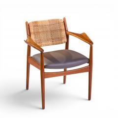 Arne Vodder Arne Vodder for Sibast Model 51 Danish Teak and Cane Dining Chairs Set of 6 - 4580315