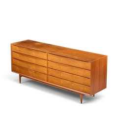 Arne Vodder Arne Vodder for Sibast Triennale Mid Century Danish Teak 8 Drawer Dresser - 4729279