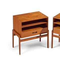 Arne Vodder Arne Vodder for Vamo S nderborg Mid Century Danish Teak Nightstands Pair - 4729391