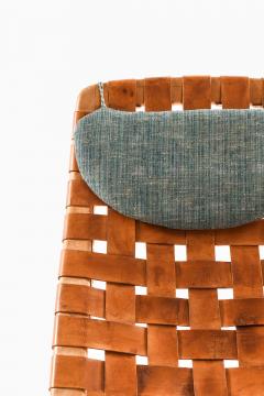 Arne Vodder Danish Modern Lounge Chair in Beech Leather Teak by Arne Vodder 1950s - 4744331
