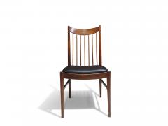 Arne Vodder Eight Arne Vodder for Helge Sibast High back Rosewood in Black Leather - 4381908