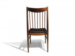 Arne Vodder Eight Arne Vodder for Helge Sibast High back Rosewood in Black Leather - 4381913