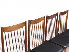 Arne Vodder Eight Arne Vodder for Helge Sibast High back Rosewood in Black Leather - 4381918