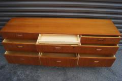 Arne Vodder Low Teak Nine Drawer Dresser by Falster M belfabrik attributed to Arne Vodder - 481005