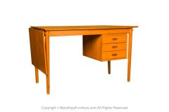 Arne Vodder Mid Century Danish Drop Leaf Expanding Desk Arne Vodder - 2977753