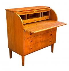 Arne Vodder Mid Century Danish Modern Roll Top Desk Dresser or Cabinet in Teak - 3670845