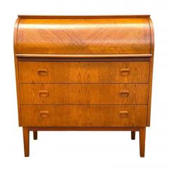 Arne Vodder Mid Century Danish Modern Roll Top Desk Dresser or Cabinet in Teak - 3670847