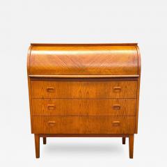 Arne Vodder Mid Century Danish Modern Roll Top Desk Dresser or Cabinet in Teak - 3671346