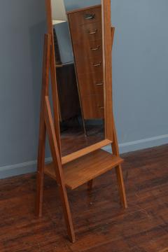 Arne Vodder Mid Century Modern Pivoting Floor Mirror - 1978799