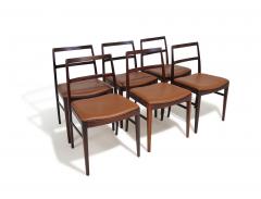 Arne Vodder Mid century Danish Arne Vodder Brazilain Rosewood Dining Chairs set of Six 6  - 4253933