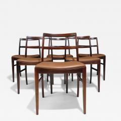 Arne Vodder Mid century Danish Arne Vodder Brazilain Rosewood Dining Chairs set of Six 6  - 4256407