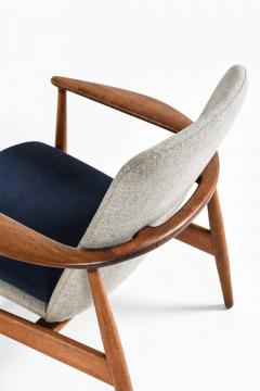 Arne Vodder Pair of Arne Vodder Easy Chairs in Wool Oak Teak by Bovirke 1952 - 4663758