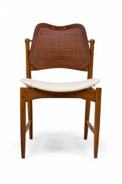 Arne Vodder Pair of Arne Vodder Mid Century Danish Caned Swivel Back Dining Side Chairs - 4656062