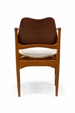 Arne Vodder Pair of Arne Vodder Mid Century Danish Caned Swivel Back Dining Side Chairs - 4656067