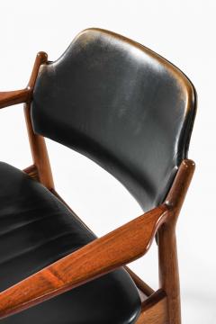 Arne Vodder Pair of Scandinavian Armchairs in Leather Rosewood by Arne Vodder 1960s - 4699336