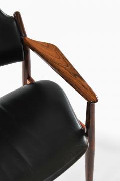 Arne Vodder Pair of Scandinavian Armchairs in Leather Rosewood by Arne Vodder 1960s - 4699339
