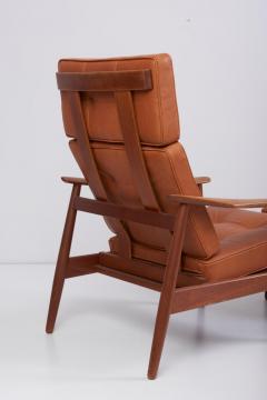 Arne Vodder Reclining Lounge Chair FD 164 with Ottoman by Arne Vodder Denmark 1960s - 1189996