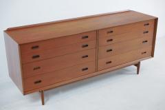 Arne Vodder Scandinavian Modern Eight Drawer Teak Dresser Designed by Arne Vodder - 4124931