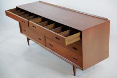 Arne Vodder Scandinavian Modern Eight Drawer Teak Dresser Designed by Arne Vodder - 4124932