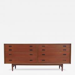 Arne Vodder Scandinavian Modern Eight Drawer Teak Dresser Designed by Arne Vodder - 4127671