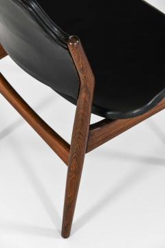 Arne Vodder Set of 6 Scandinavian Modern Dining Chairs in Leather by Arne Vodder 1960s - 4699426