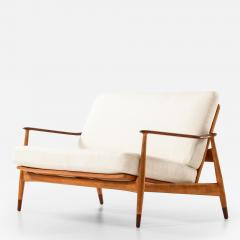 Arne Vodder Sofa in Beech and Fabric by Arne Vodder 1950s - 4532634