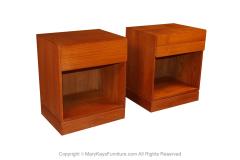 Arne Wahl Iversen Arne Wahl Iversen Teak Danish Modern Nightstands End Side Tables pair - 2981760